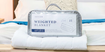 cosy house luxury bamboo weighted blanket on bed