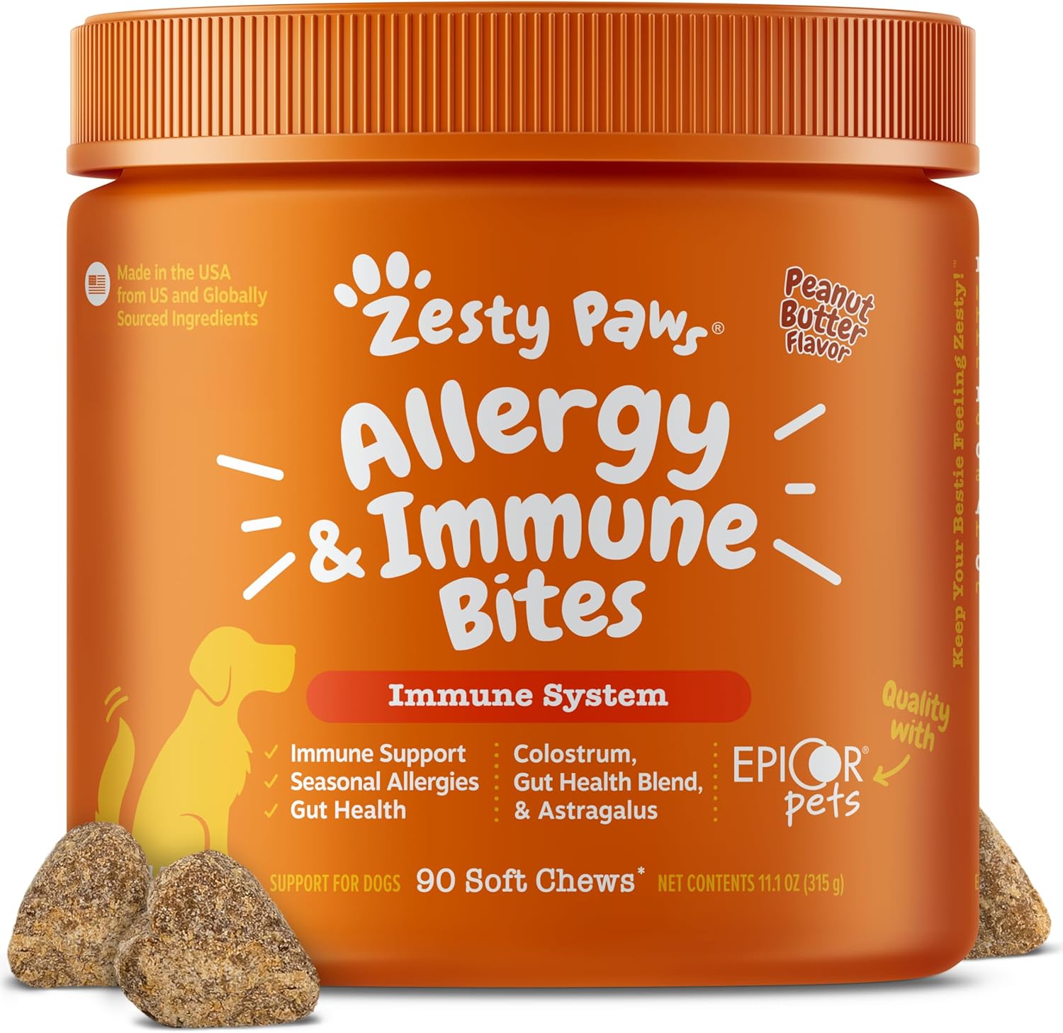 Pet Honesty Allergy Support dog supplement bottle