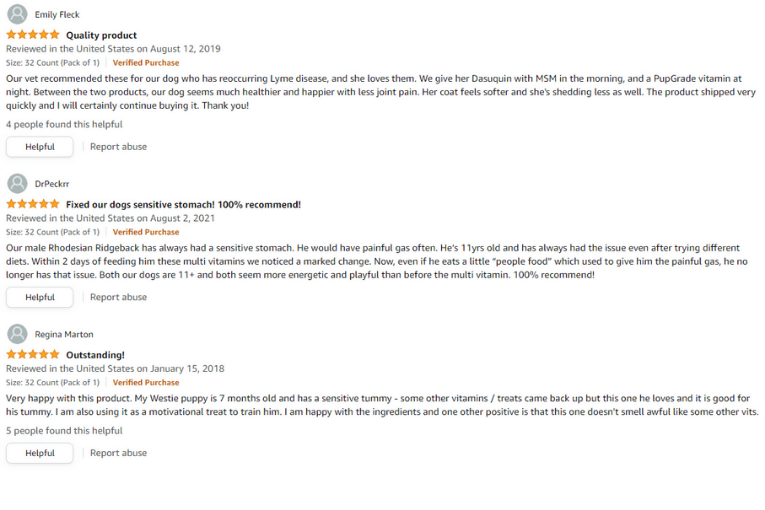 amazon reviews pupgrade multivitamin