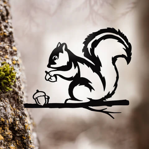 cute metal squirrel cutout