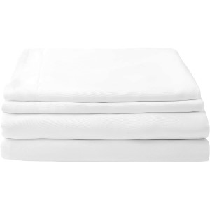white cotton bed sheets