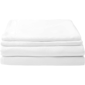 white cotton bed sheets