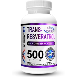 MAAC10 Formulas Trans-Resveratrol supplement bottle with BioPerine
